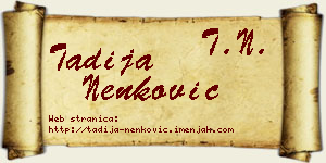Tadija Nenković vizit kartica